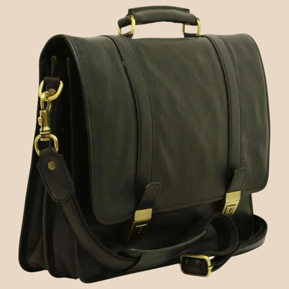 Calfskin Leather Briefcase - Image 25 | Bufalo d'Oro