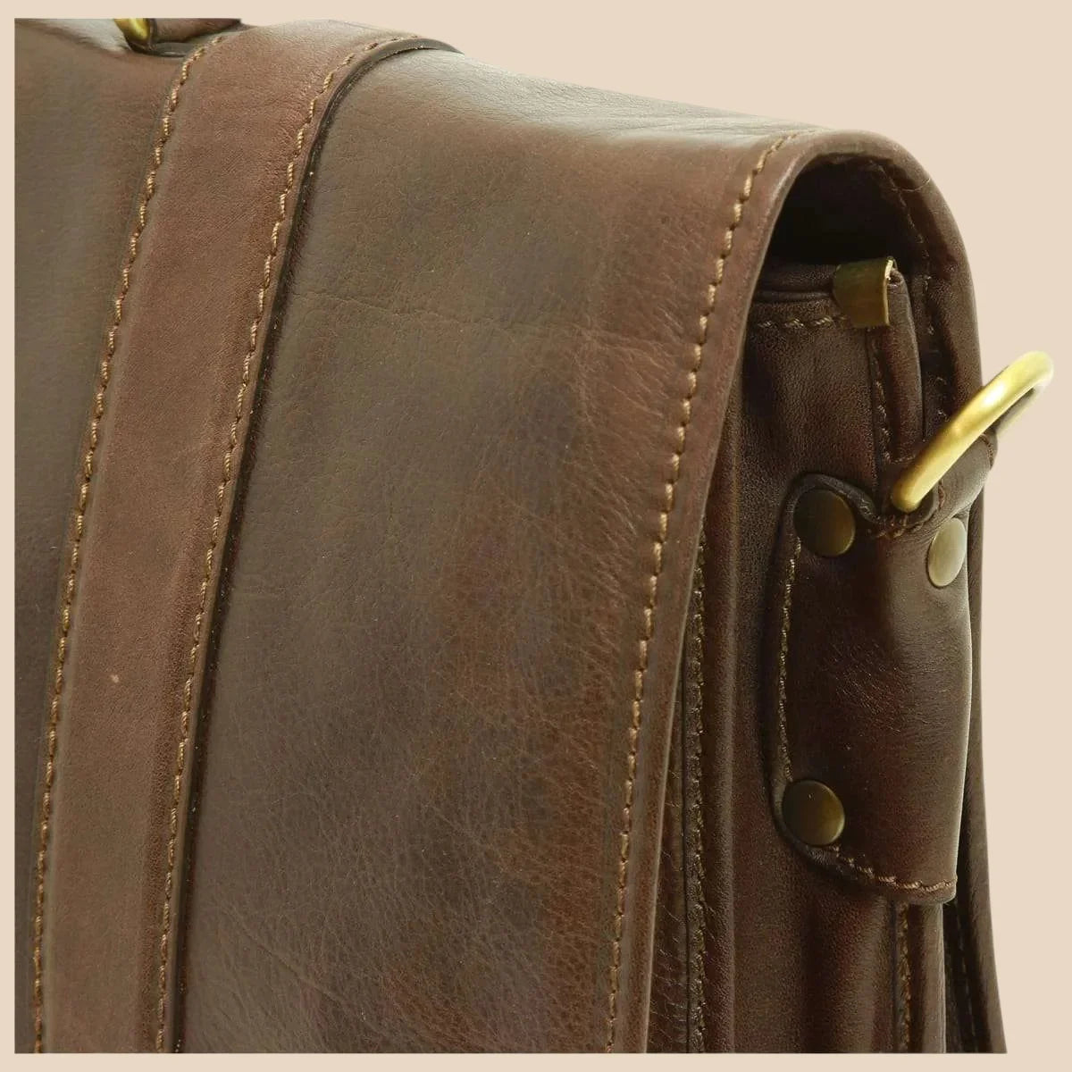 Calfskin Leather Briefcase - Image 15 | Bufalo d'Oro