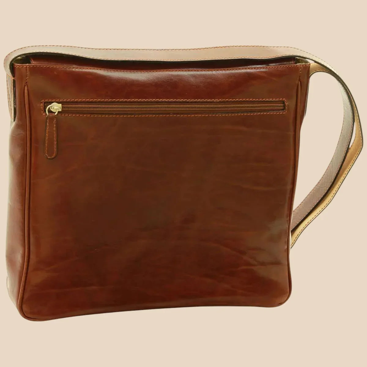 Full-Grain Leather Messenger - Image 3 | Bufalo d'Oro