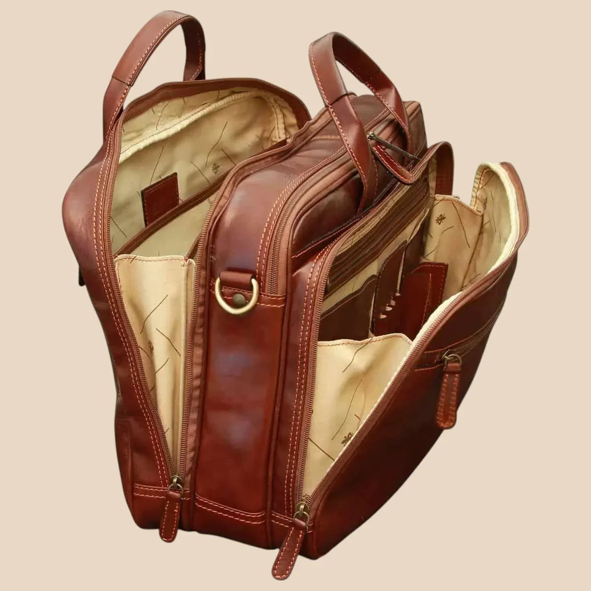 Italian Leather Briefcase - Image 4 | Bufalo d'Oro