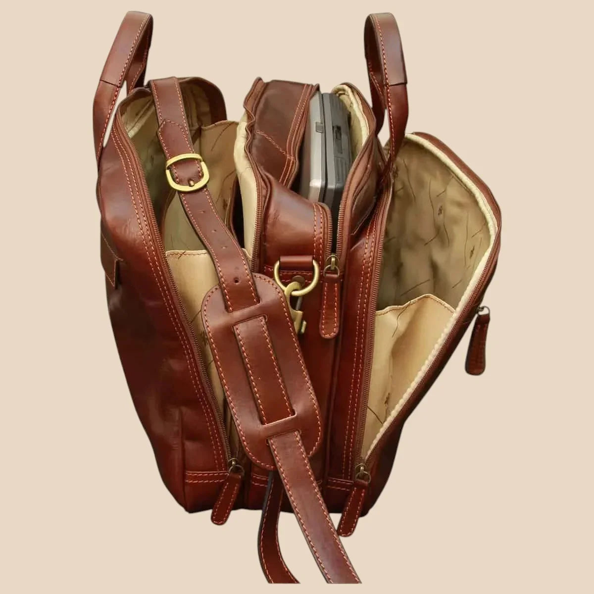 Italian Leather Briefcase - Image 5 | Bufalo d'Oro