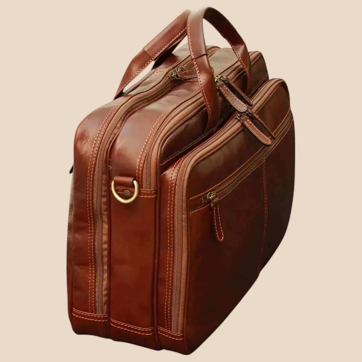 Italian Leather Briefcase - Image 6 | Bufalo d'Oro