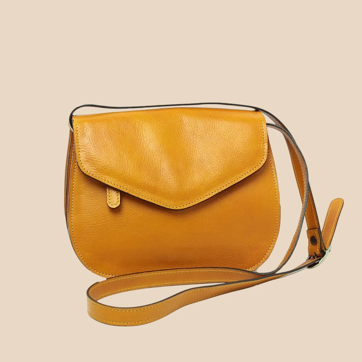 Full-Grain Calfskin Shoulder Bag - Image 4 | Bufalo d'Oro