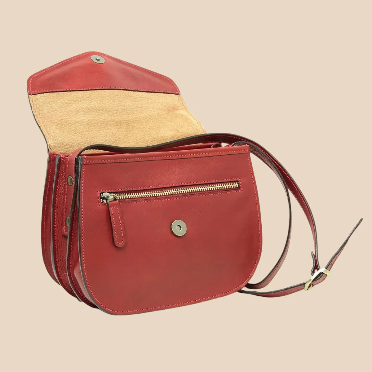 Full-Grain Calfskin Shoulder Bag - Image 22 | Bufalo d'Oro