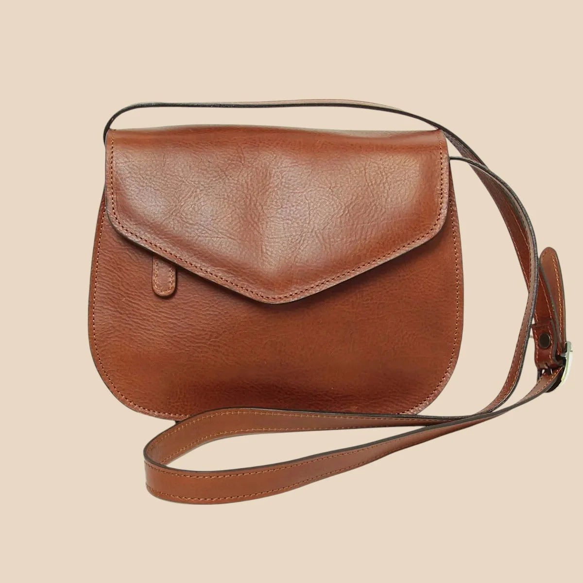 Full-Grain Calfskin Shoulder Bag - Image 3 | Bufalo d'Oro