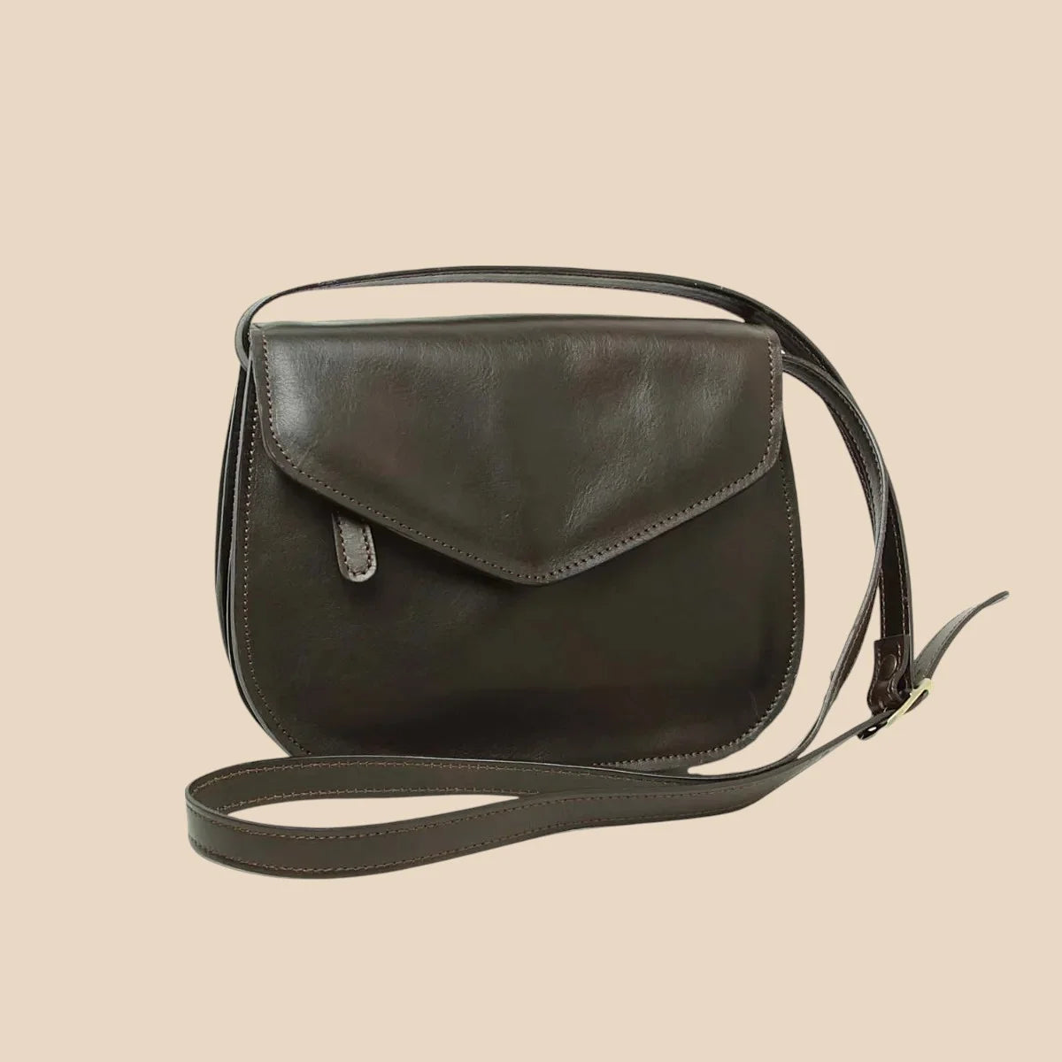 Full-Grain Calfskin Shoulder Bag - Image 6 | Bufalo d'Oro