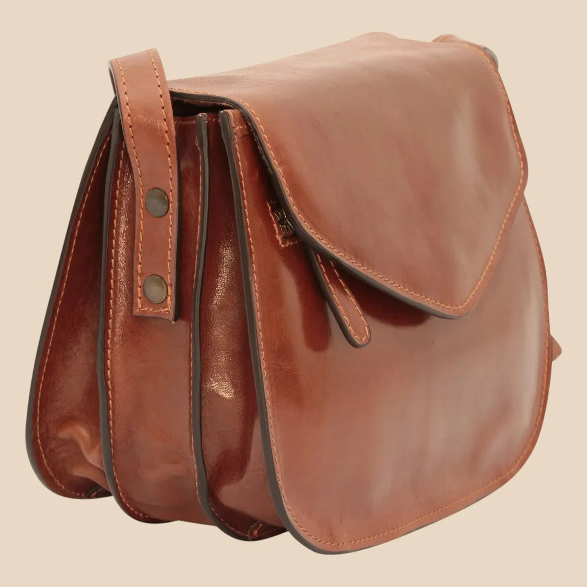 Full-Grain Calfskin Shoulder Bag - Image 11 | Bufalo d'Oro
