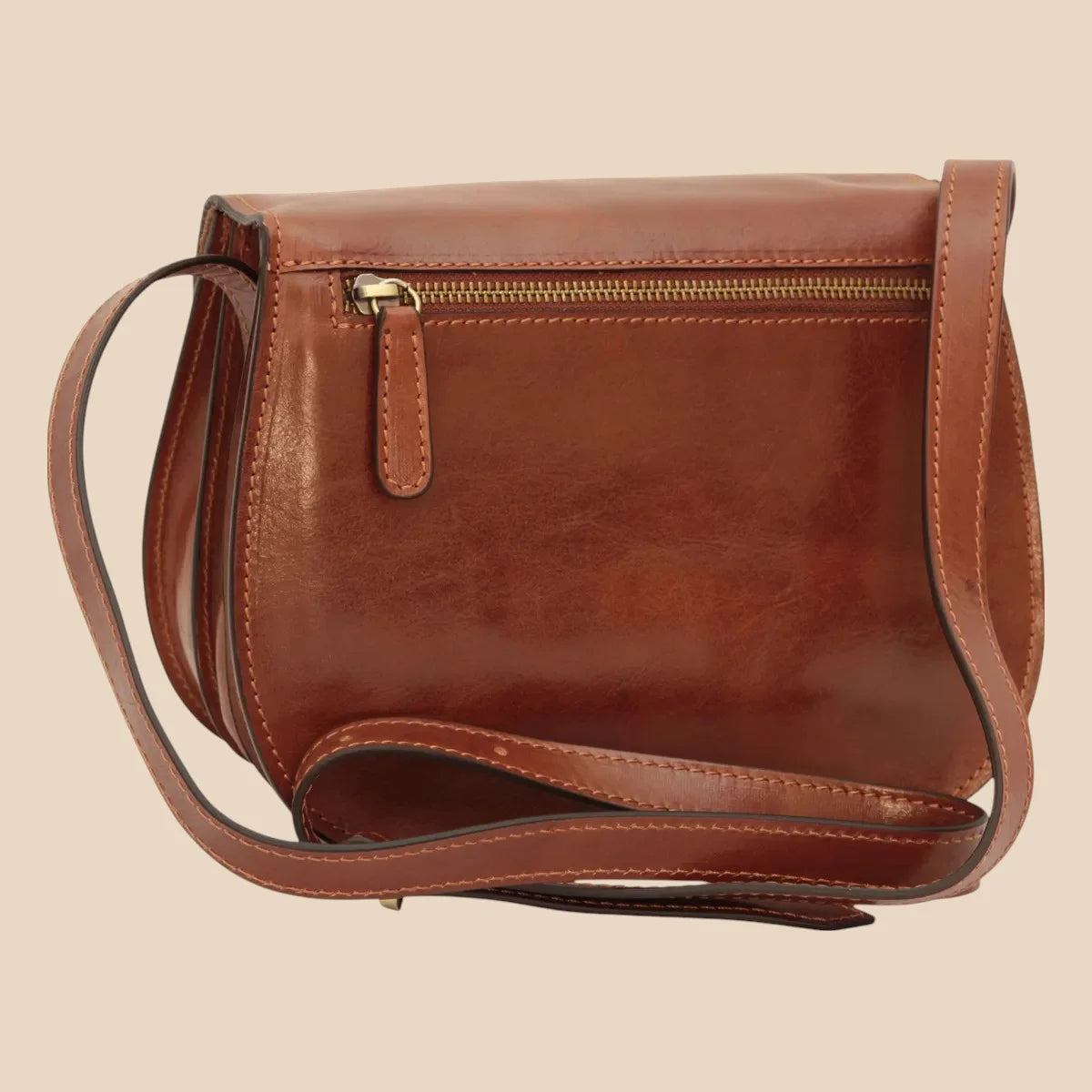 Full-Grain Calfskin Shoulder Bag - Image 10 | Bufalo d'Oro