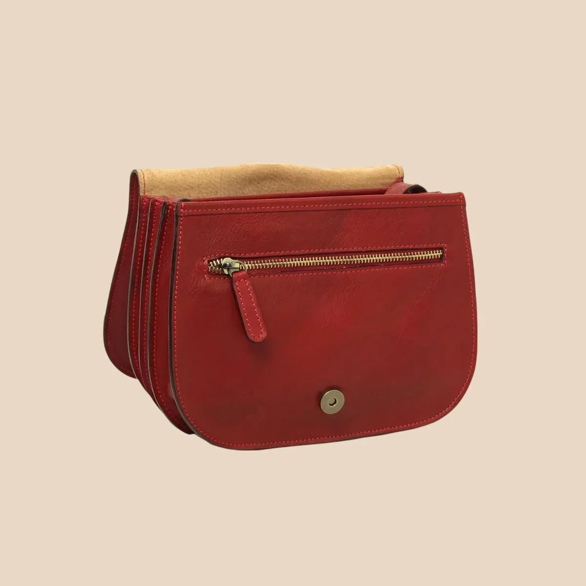 Women's Shoulder Bag in Full-Grain Calfskin - Image 9 | Bufalo d'Oro