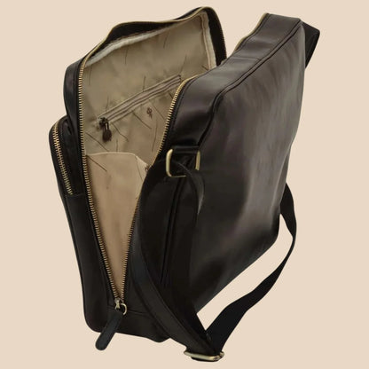 Large Leather Bag With Zip Closures - Image 24 | Bufalo d'Oro