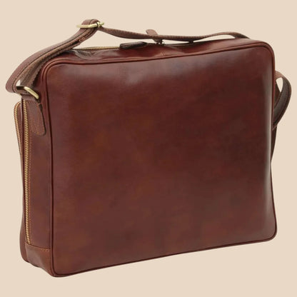 Large Leather Bag With Zip Closures - Image 19 | Bufalo d'Oro