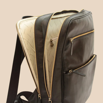 Leather Back Pack With Backside Troller Strap - Image 31 | Bufalo d'Oro