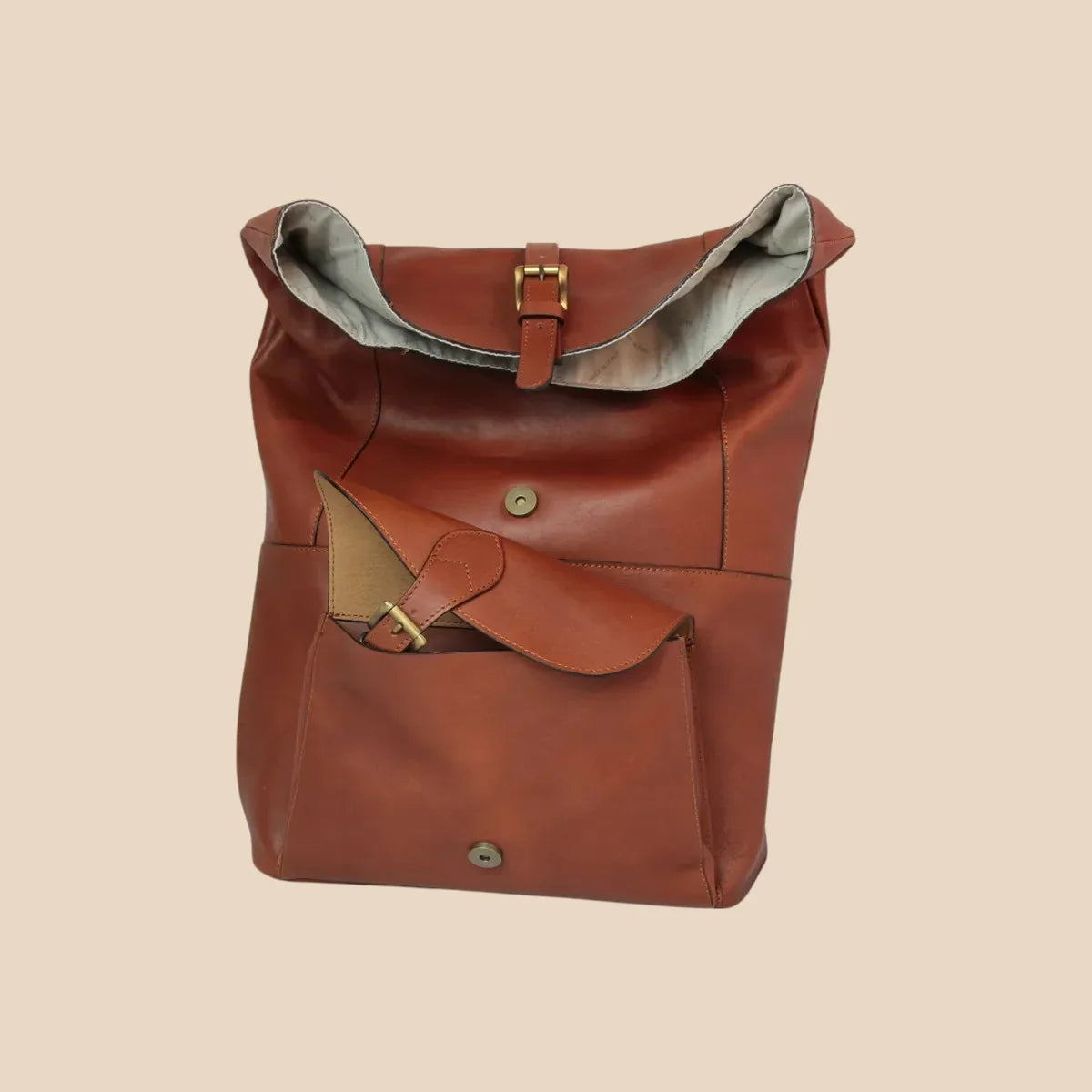 Full-Grain Leather Backpack - Image 17 | Bufalo d'Oro