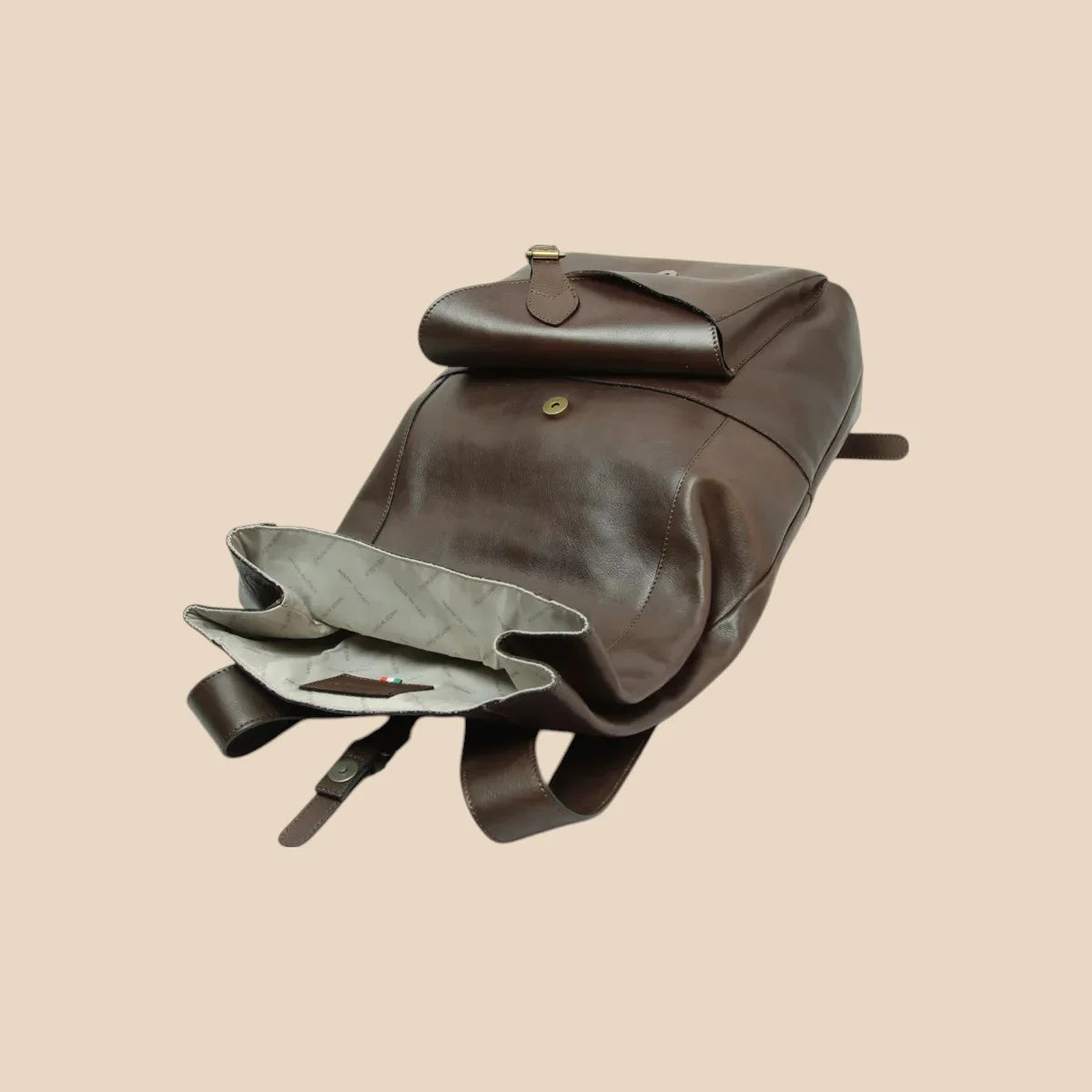Full-Grain Leather Backpack - Image 9 | Bufalo d'Oro