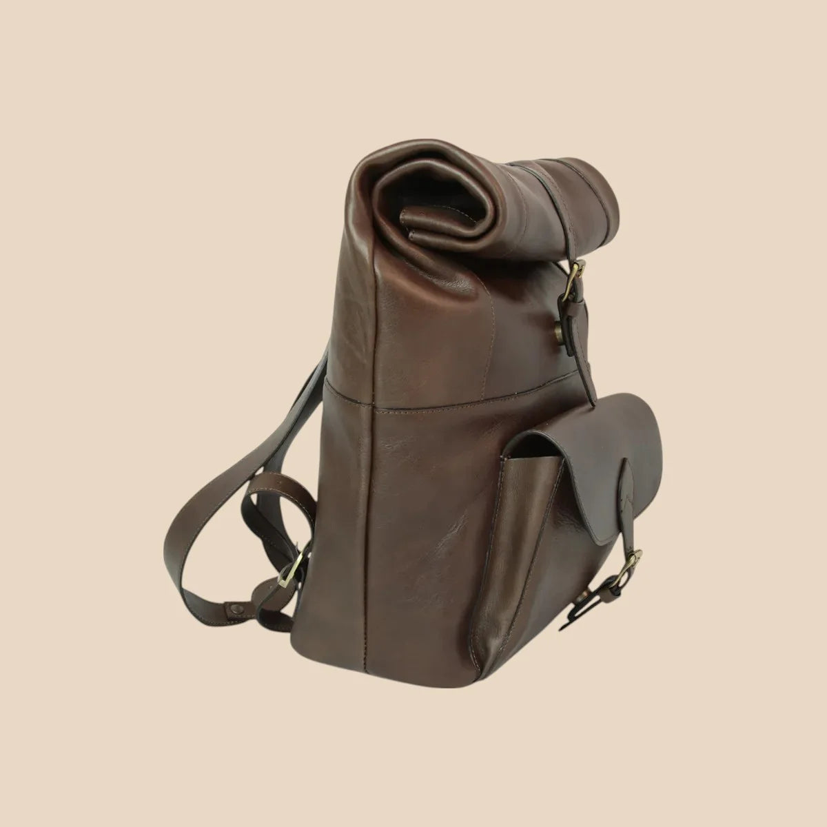 Full-Grain Leather Backpack - Image 8 | Bufalo d'Oro