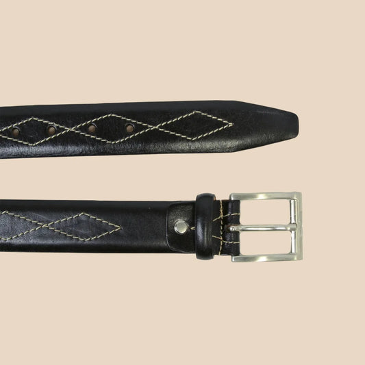 Leather Belt Wide 1,38" - Image 1 | Bufalo d'Oro