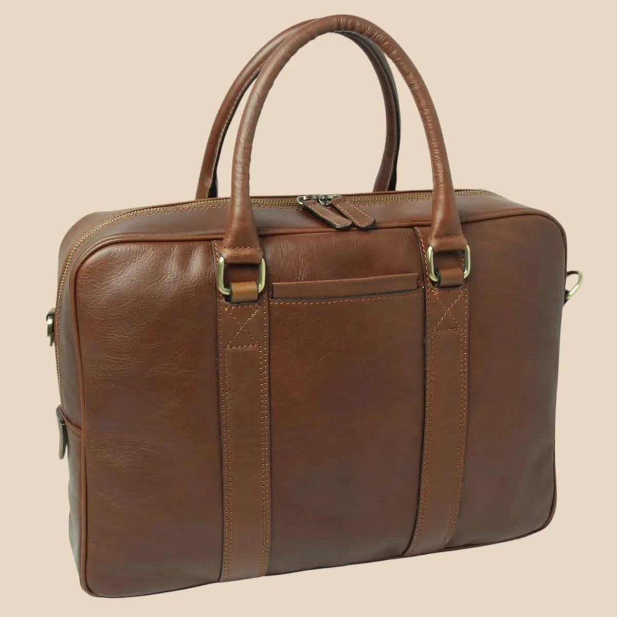 Soft Calfskin Leather Briefcase - Image 12 | Bufalo d'Oro
