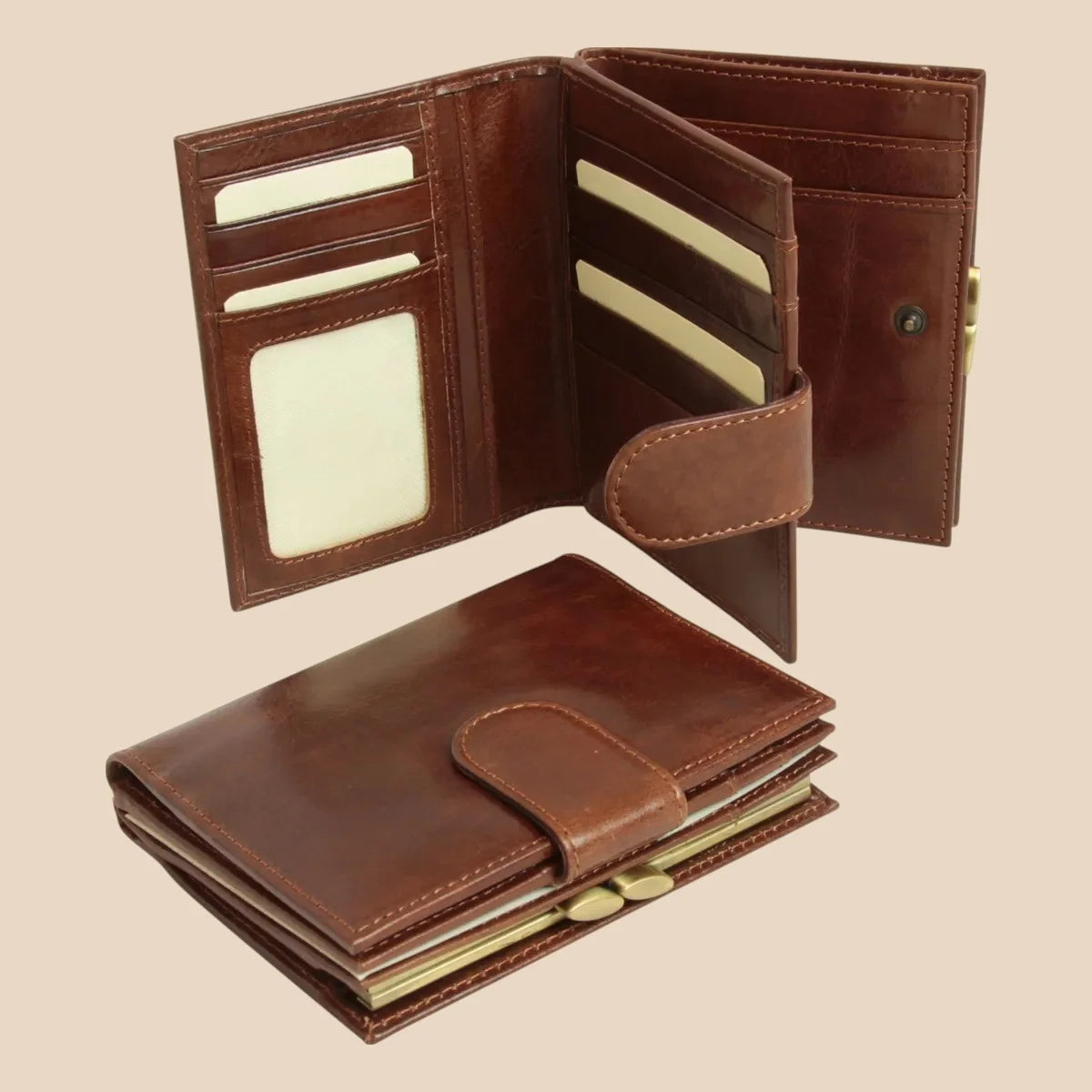 Three Part Leather Wallet With Coin Pocket - Image 2 | Bufalo d'Oro
