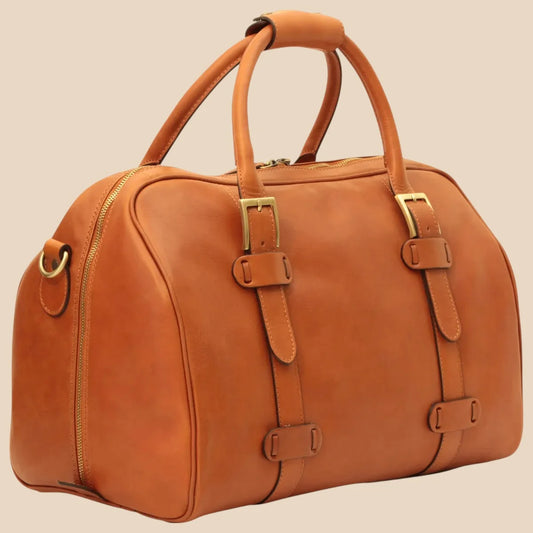 Cowhide Leather Duffel Bag - Image 1 | Bufalo d'Oro