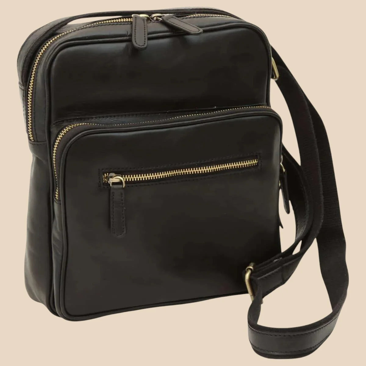 Small Leather Bag With Zip Closures - Image 6 | Bufalo d'Oro