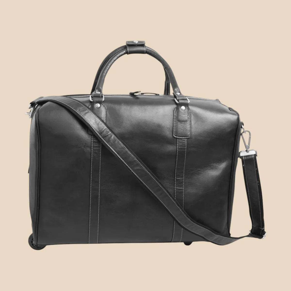 Oiled Calfskin Leather Duffel Bag - Image 7 | Bufalo d'Oro