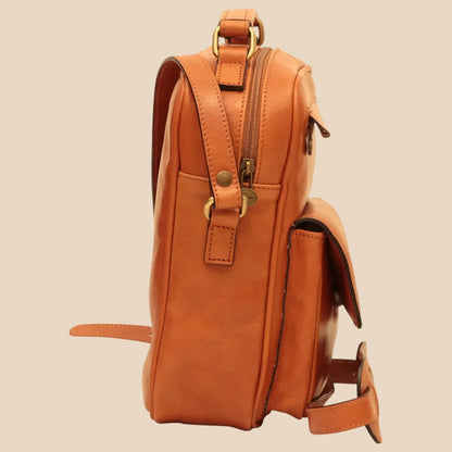 Leather Shoulder Bag With Front Pocket - Image 3 | Bufalo d'Oro