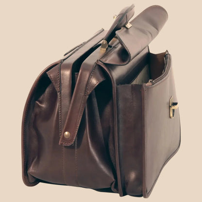 Leather Doctor's Bag - Brown Colonial - Image 7 | Bufalo d'Oro