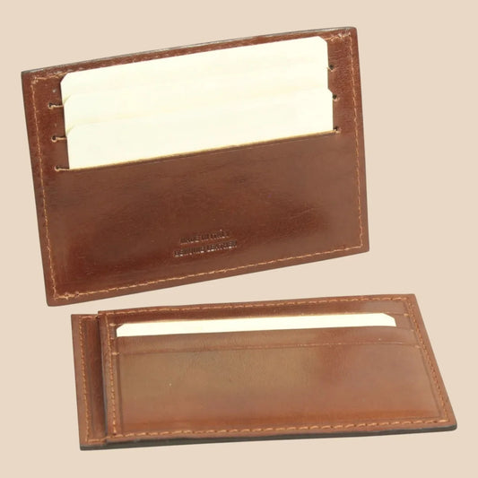 Leather Credit Card Holder With Rfid Blocking Tecnology - Image 1 | Bufalo d'Oro