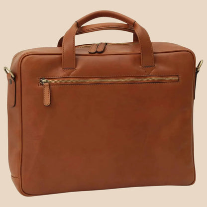 Leather Briefcase With Zip Closure - Image 2 | Bufalo d'Oro