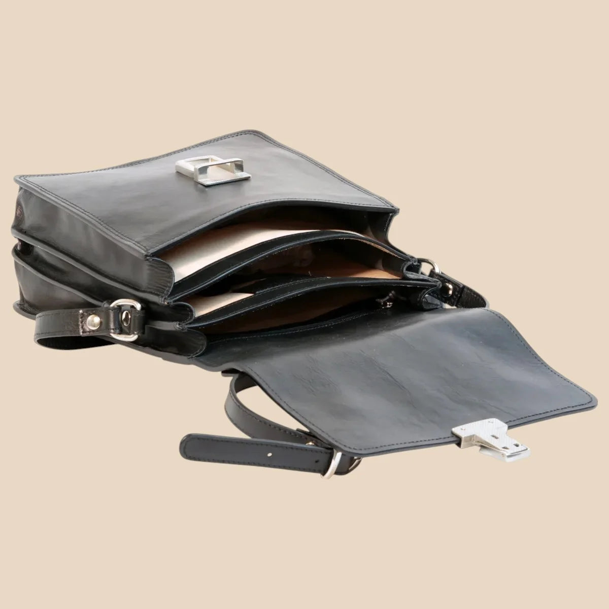 Leather Crossbody Satchel Bag - Image 24 | Bufalo d'Oro