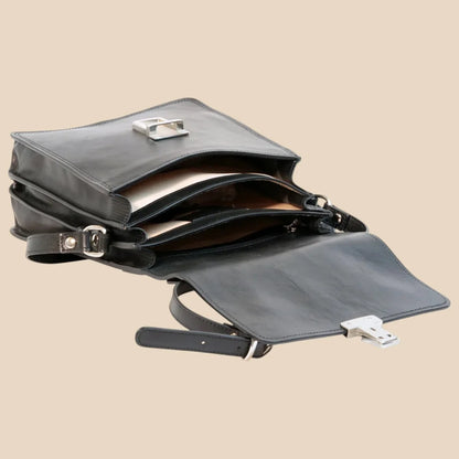 Leather Crossbody Satchel Bag - Image 24 | Bufalo d'Oro