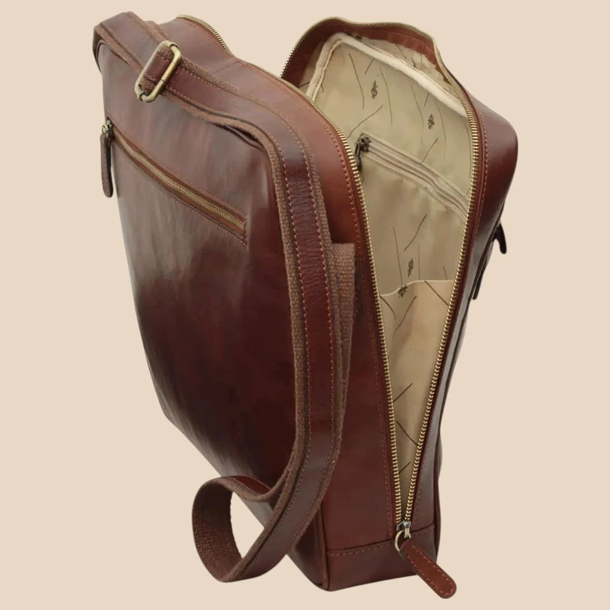 Vachetta Leather Messenger - Image 10 | Bufalo d'Oro