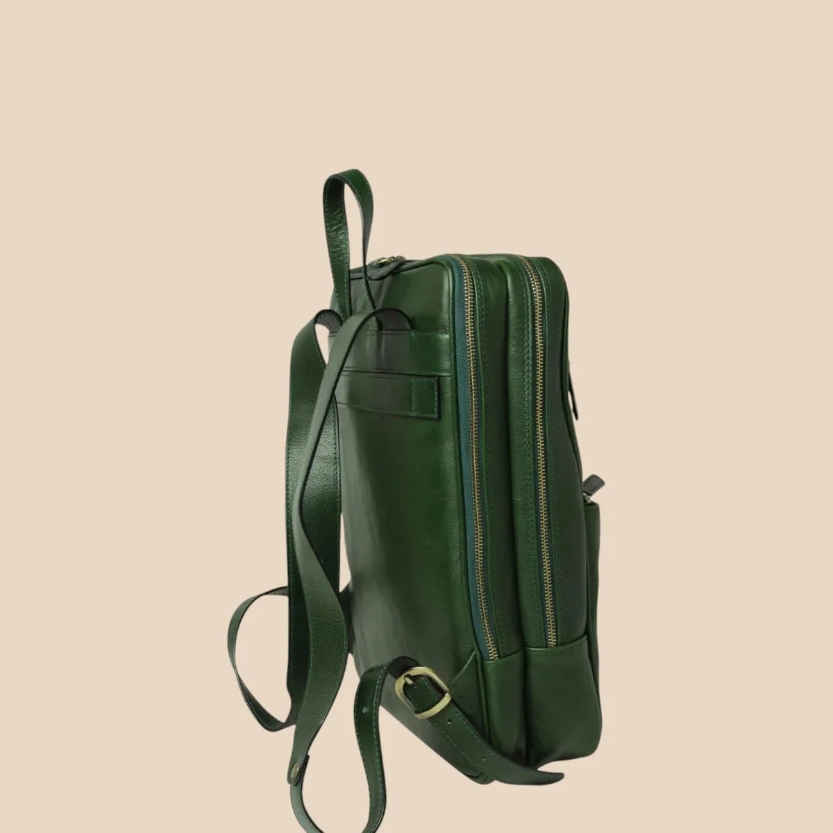 Leather Back Pack With Backside Troller Strap - Image 14 | Bufalo d'Oro