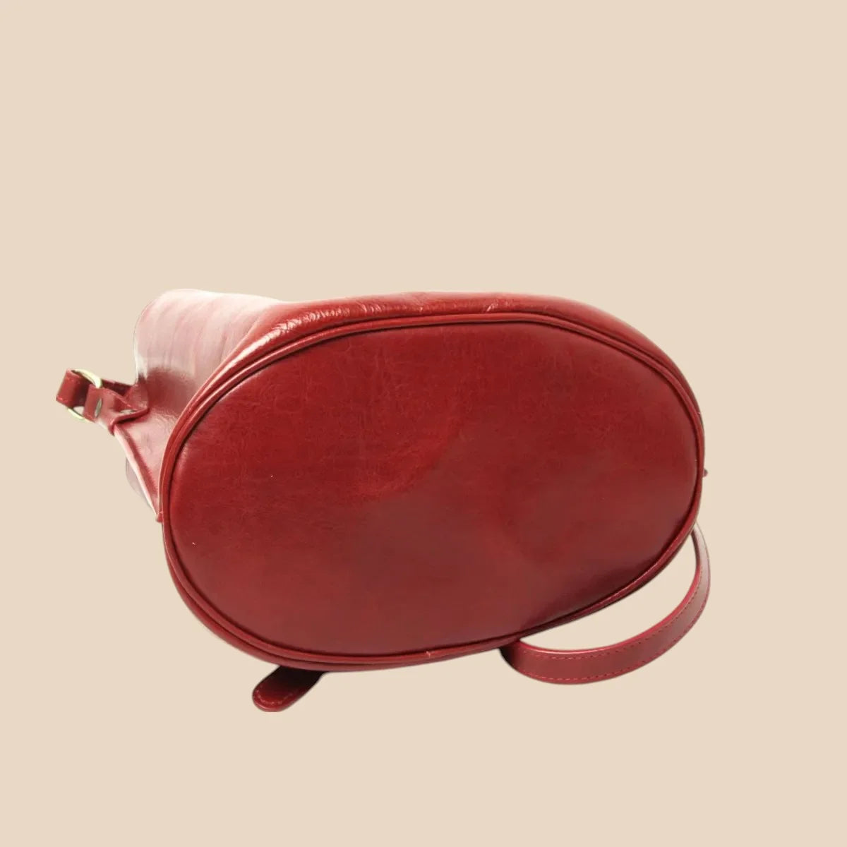 Full Grain Leather Shoulder Bag With Leather Red Rose - Image 6 | Bufalo d'Oro