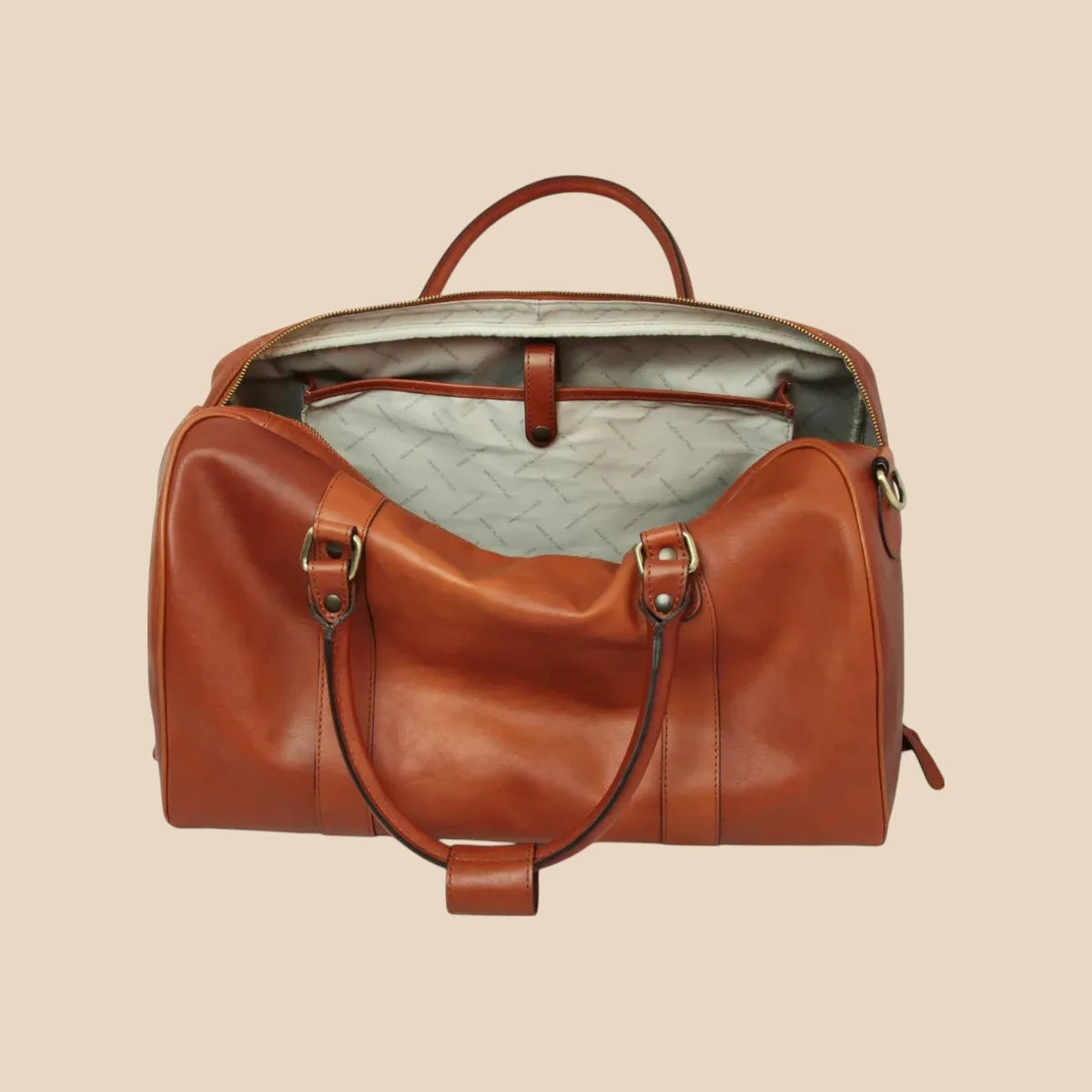 Full-Grain Leather Travel Bag - Image 6 | Bufalo d'Oro
