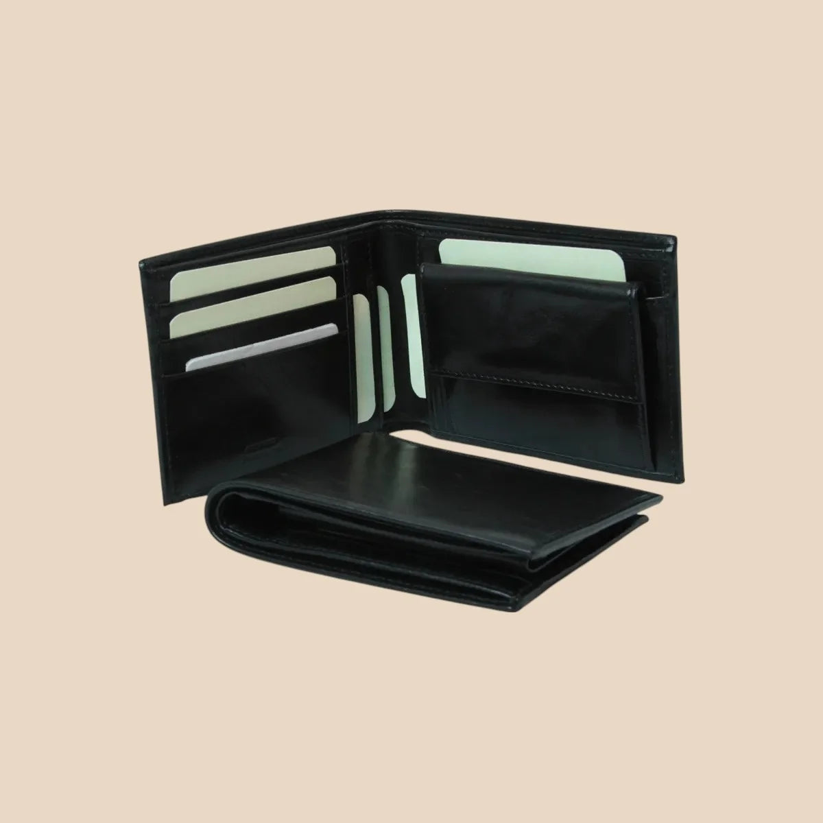 Leather Wallet With Coin Pocket With RFID - Image 6 | Bufalo d'Oro