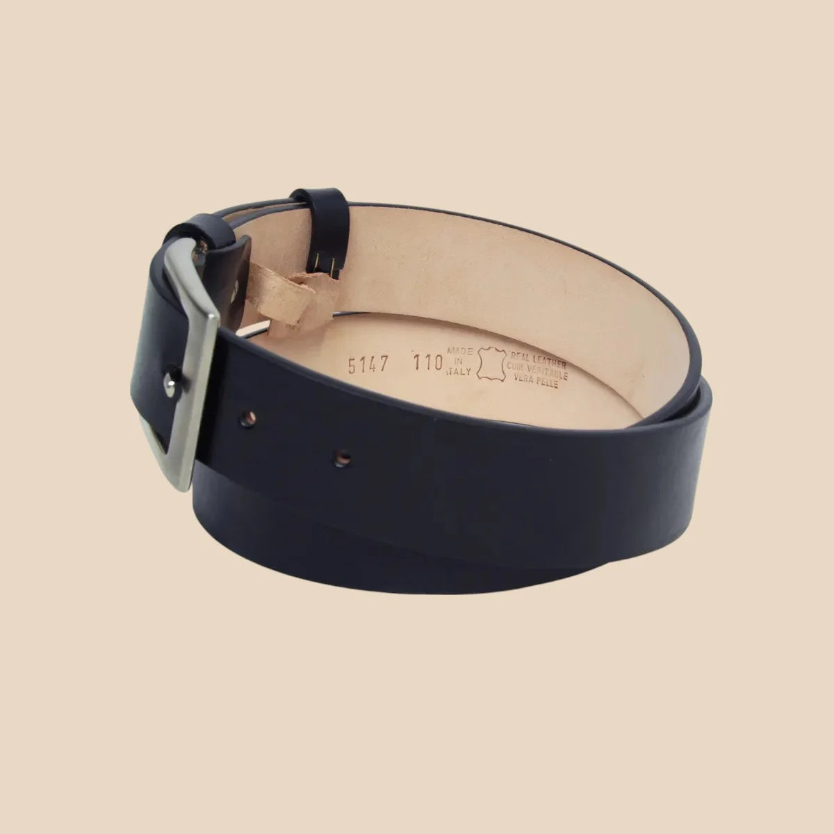 Leather Flat Belt - Image 3 | Bufalo d'Oro