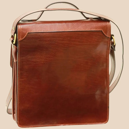 Leather Crossbody Satchel Bag - Image 3 | Bufalo d'Oro