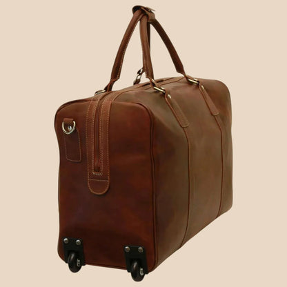 Oiled Calfskin Leather Duffel Bag - Image 3 | Bufalo d'Oro