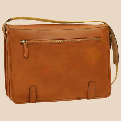 Calfskin Leather Messenger Bag - Image 14 | Bufalo d'Oro