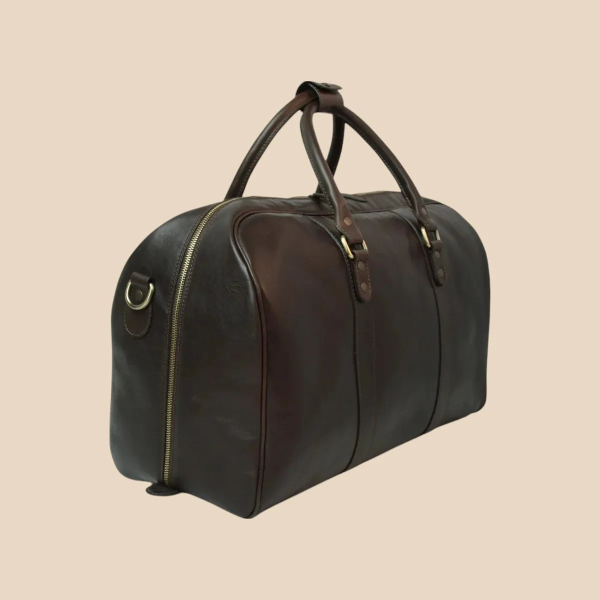 Large Full-Grain Leather Travel Bag - Image 5 | Bufalo d'Oro