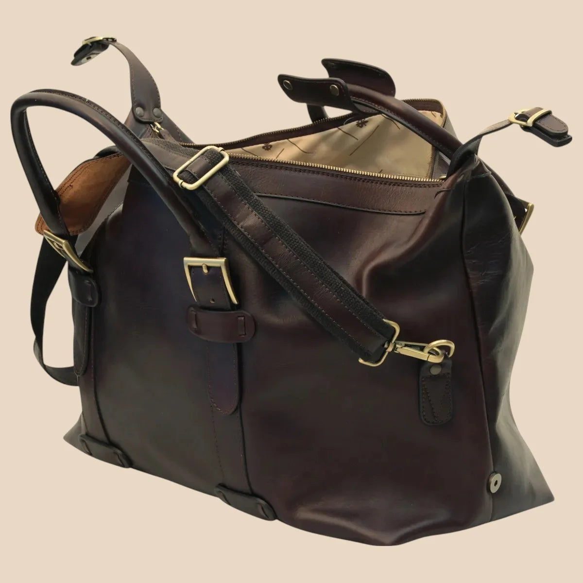 Cowhide Leather Travel Bag - Image 8 | Bufalo d'Oro