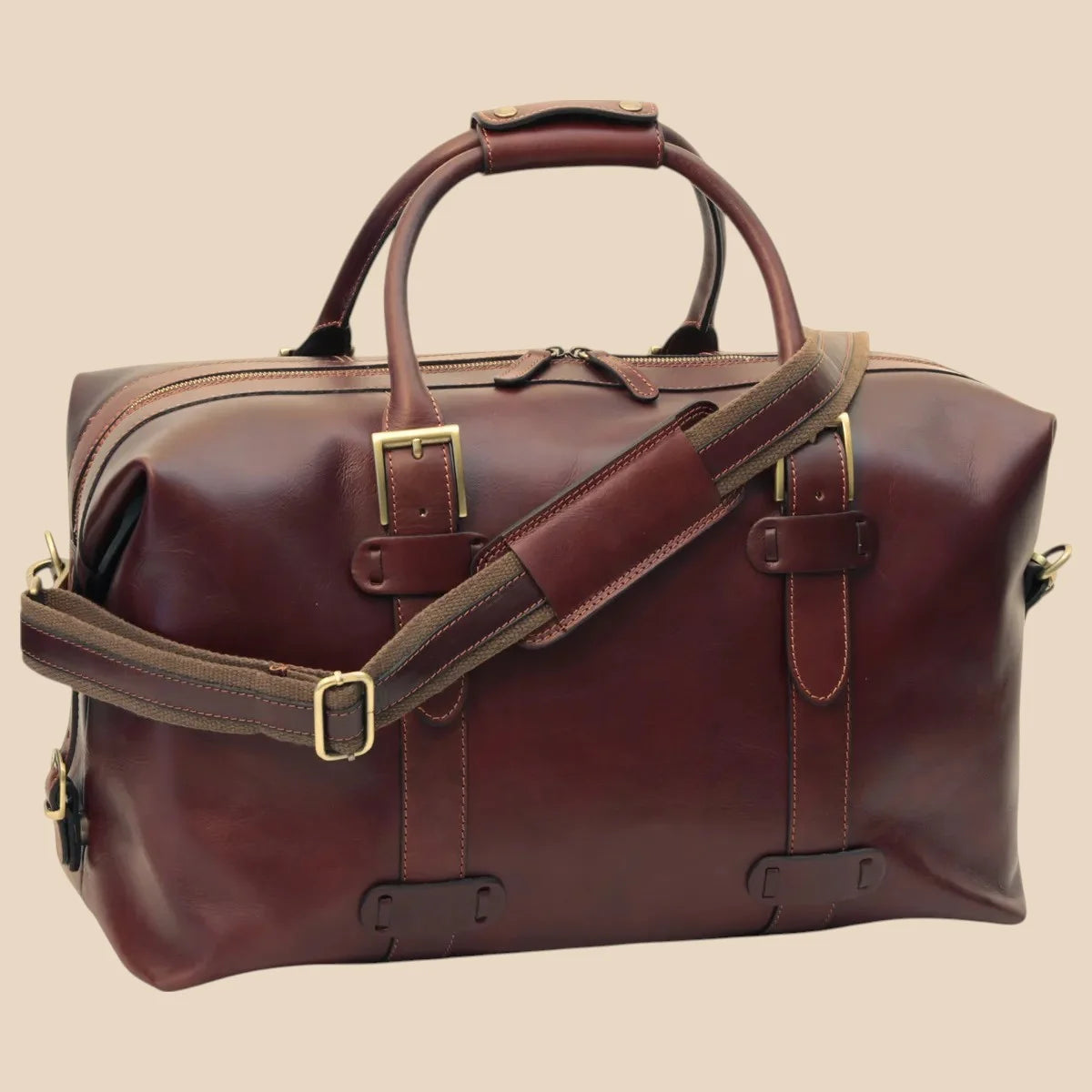 Cowhide Leather Travel Bag - Image 12 | Bufalo d'Oro