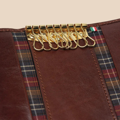 Full-Grain Leather Key Ring 8 Hooks - Image 4 | Bufalo d'Oro