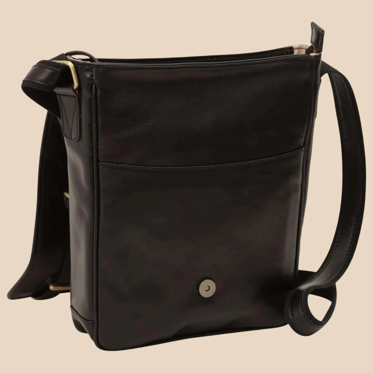 Medium Leather Bag With Double Magnetic Closure - Image 15 | Bufalo d'Oro