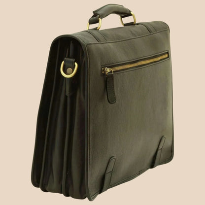 Calfskin Nappa Leather Briefcase - Image 16 | Bufalo d'Oro