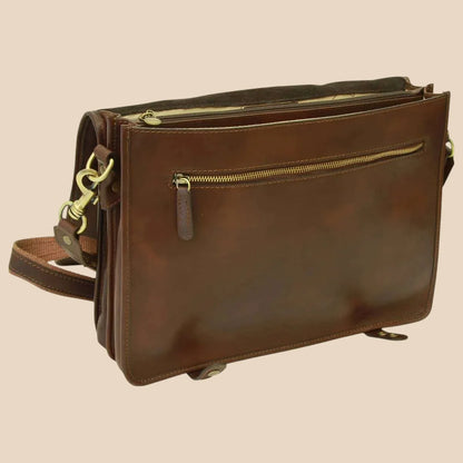 Calfskin Nappa Leather Briefcase - Image 23 | Bufalo d'Oro