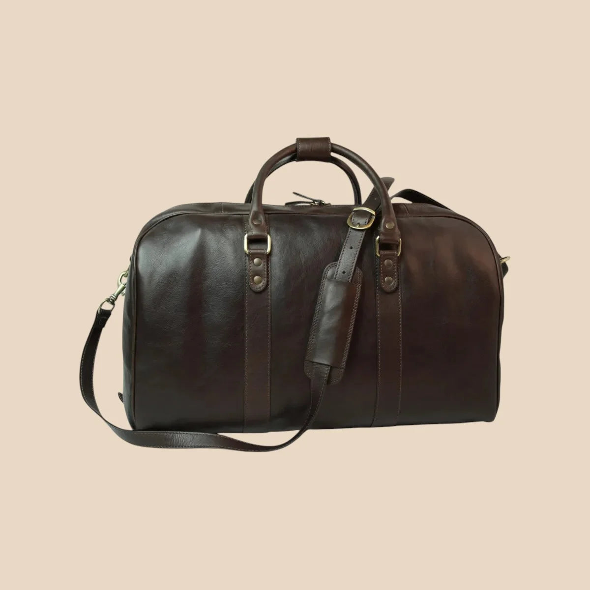 Large Full-Grain Leather Travel Bag - Image 7 | Bufalo d'Oro