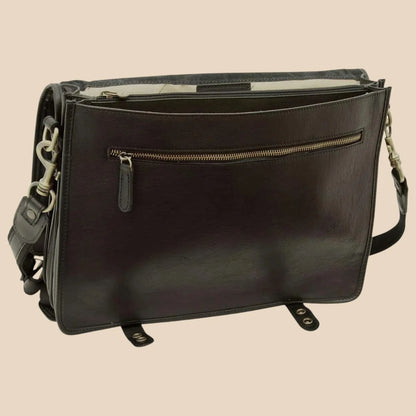 Calfskin Nappa Leather Briefcase - Image 18 | Bufalo d'Oro