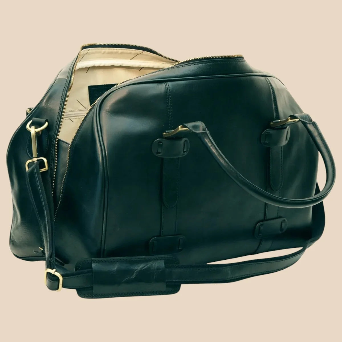 Cowhide Leather Duffel Bag - Image 9 | Bufalo d'Oro